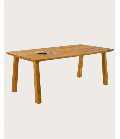 Naty - Table repas scandinave en chêne massif