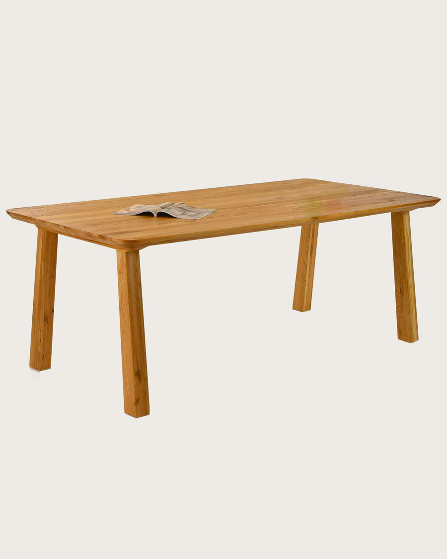 Naty - Table repas scandinave en chêne massif