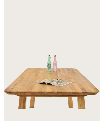 Naty - Table repas scandinave en chêne massif