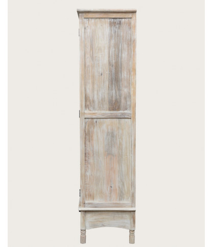 Mala - Armoire 2 portes en manguier massif cérusé