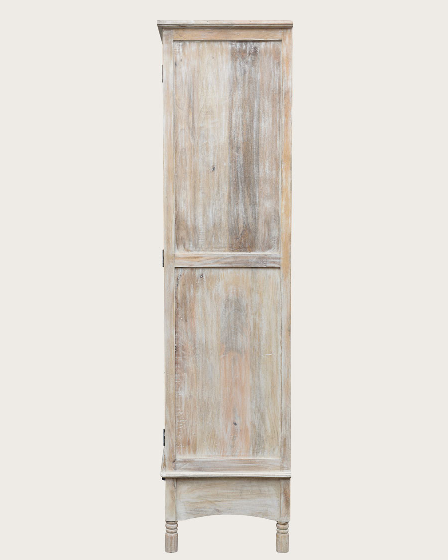 Mala - Armoire 2 portes en manguier massif cérusé