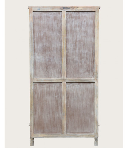 Mala - Armoire 2 portes en manguier massif cérusé