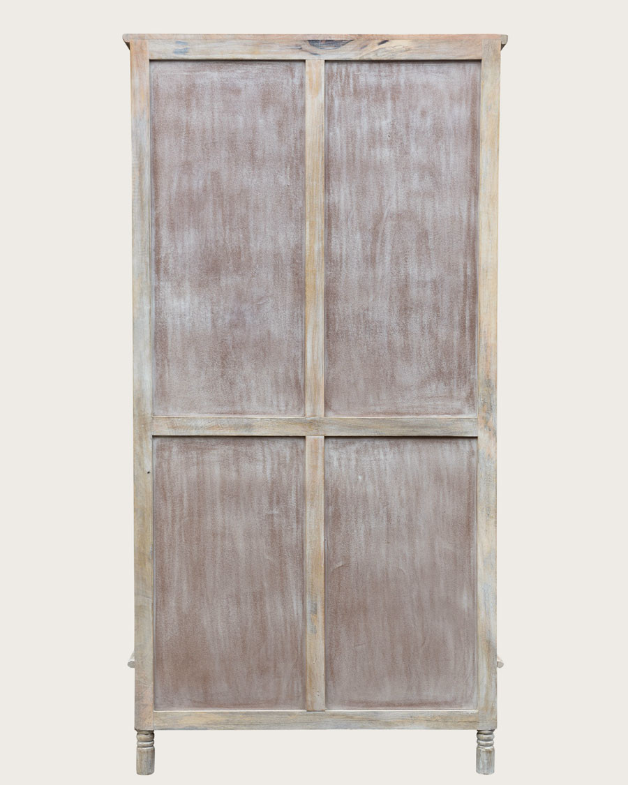 Mala - Armoire 2 portes en manguier massif cérusé