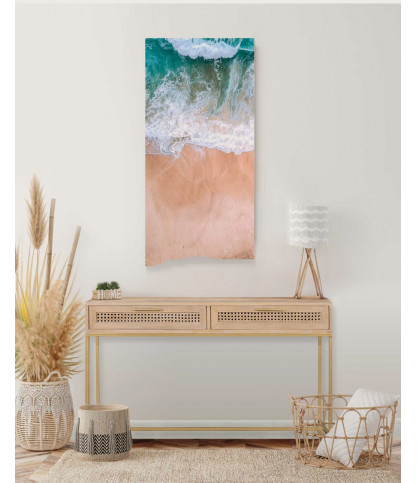 Siam - Console en Mindy massif et cannage avec 2 tiroirs