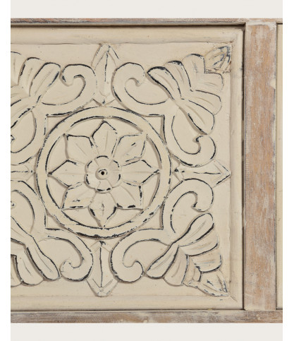 Mala - Coffre de rangement en manguier massif cérusé  L100 cm