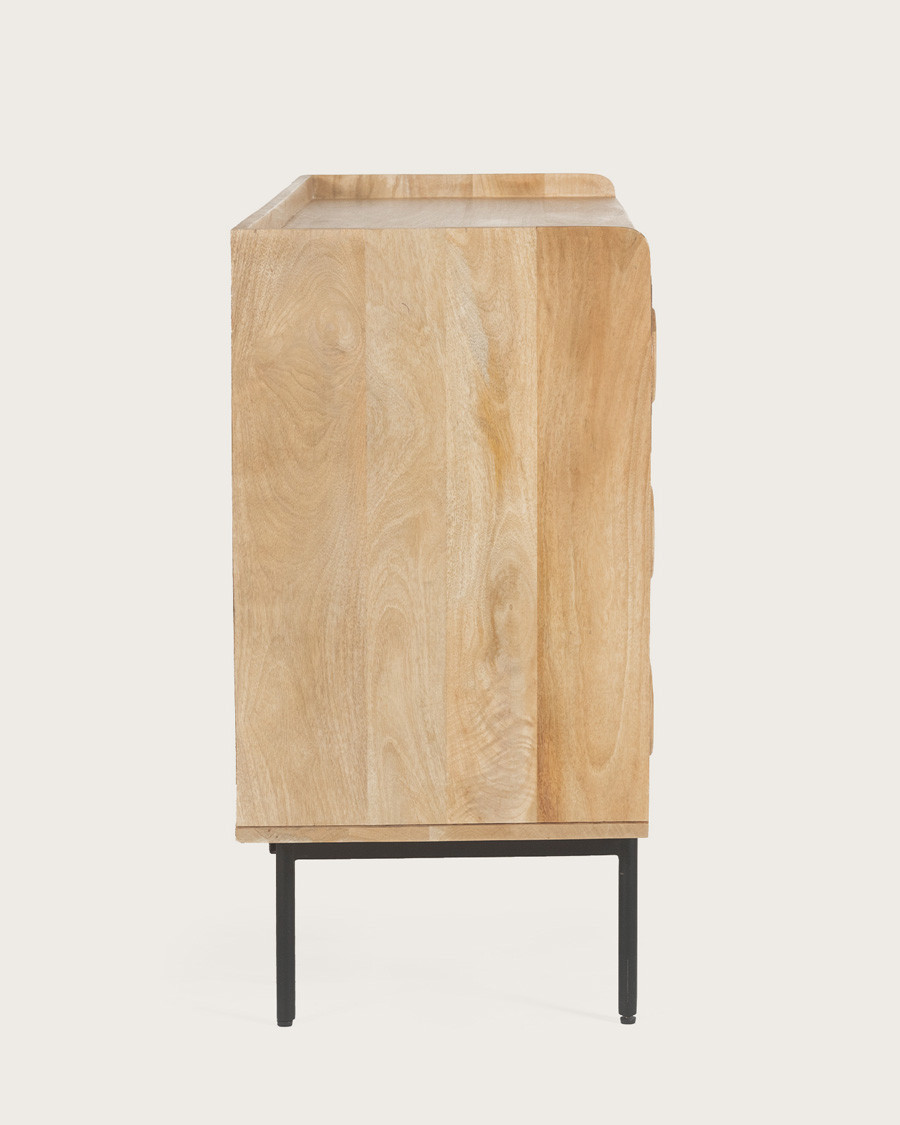 Kali - Commode en manguier massif et cannage rotin