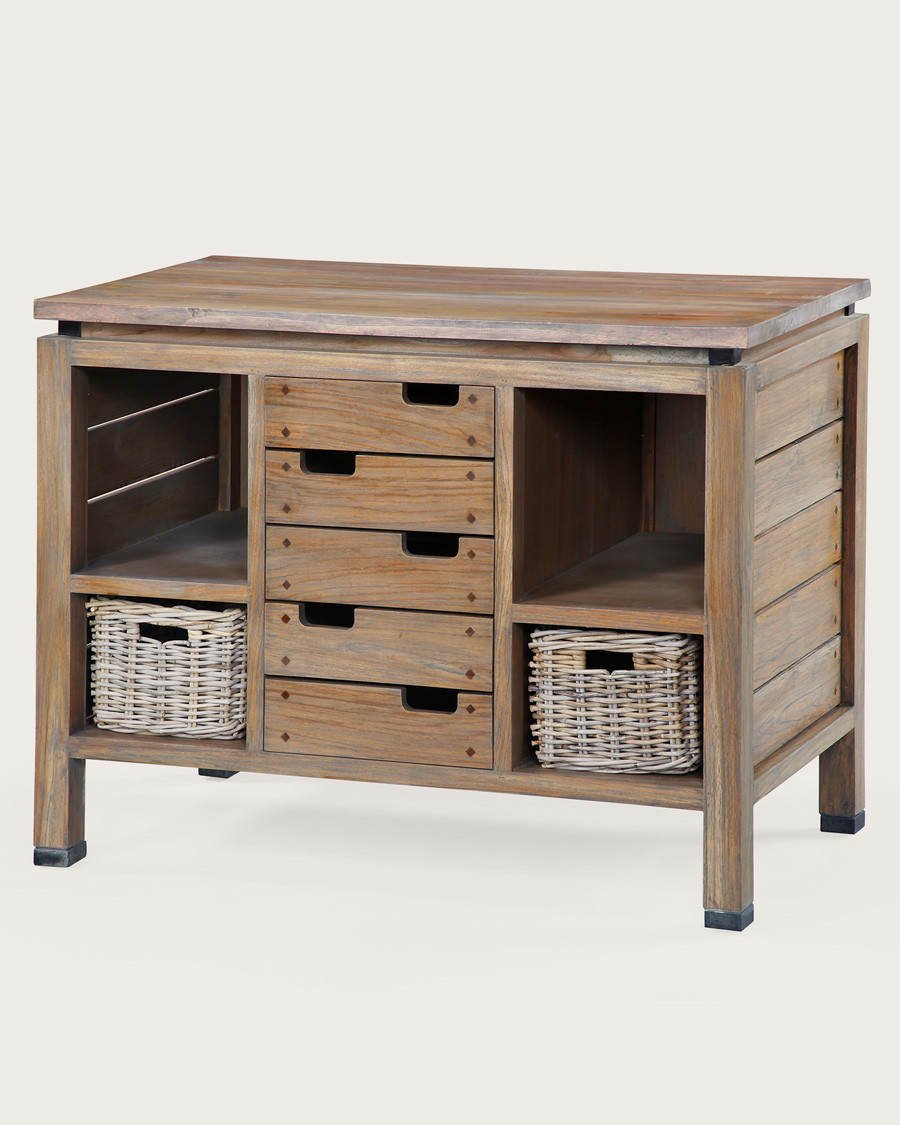 Harmonie - Meuble sous vasque en teck massif 100 cm