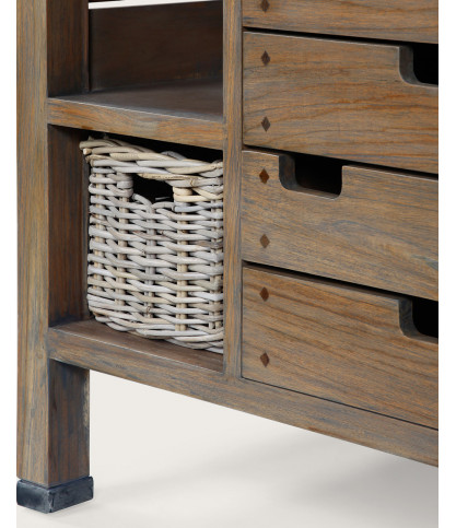 Harmonie - Meuble sous vasque en teck massif 100 cm