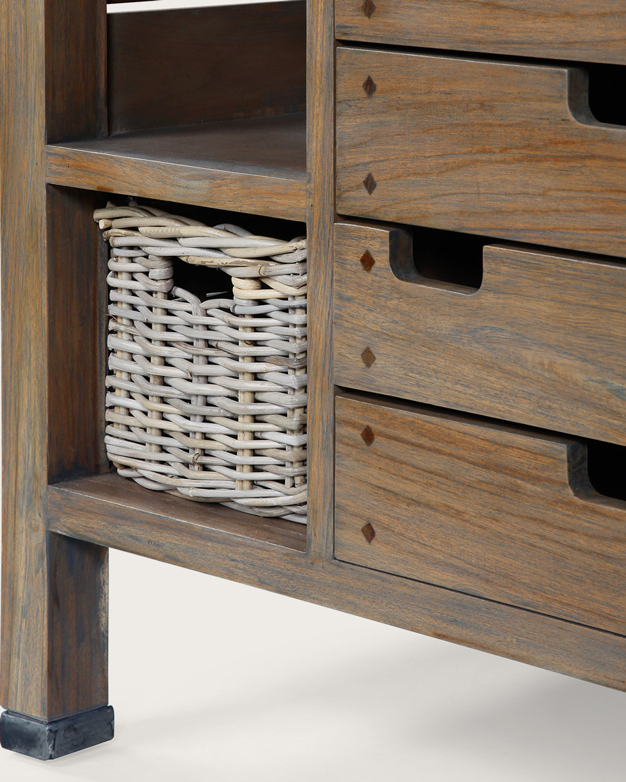 Harmonie - Meuble sous vasque en teck massif 100 cm