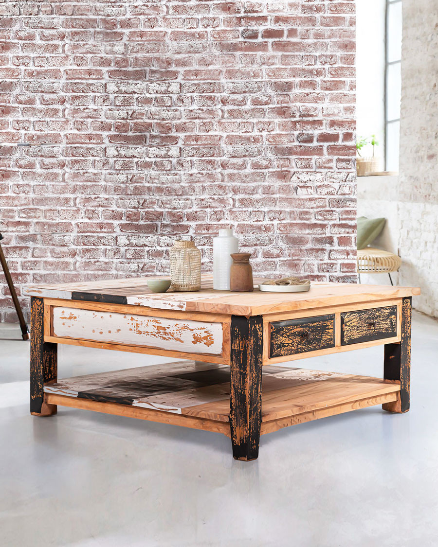 Esha - Table basse carrée...