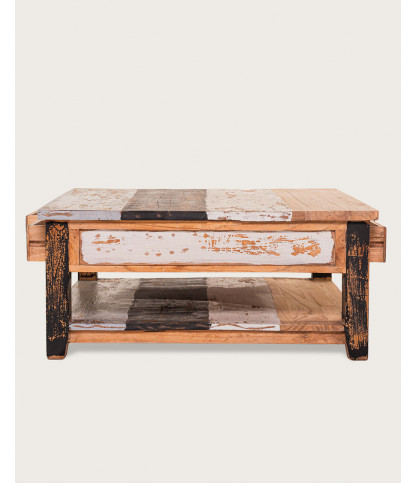 Esha - Table basse carrée en teck massif