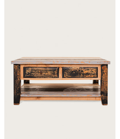 Esha - Table basse carrée en teck massif