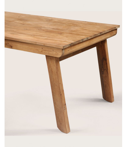 Jodhpur - Table repas rectangulaire avec allonge en teck massif