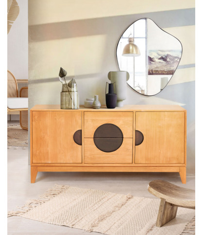 Kyoto - Buffet vintage en teck massif 165 cm