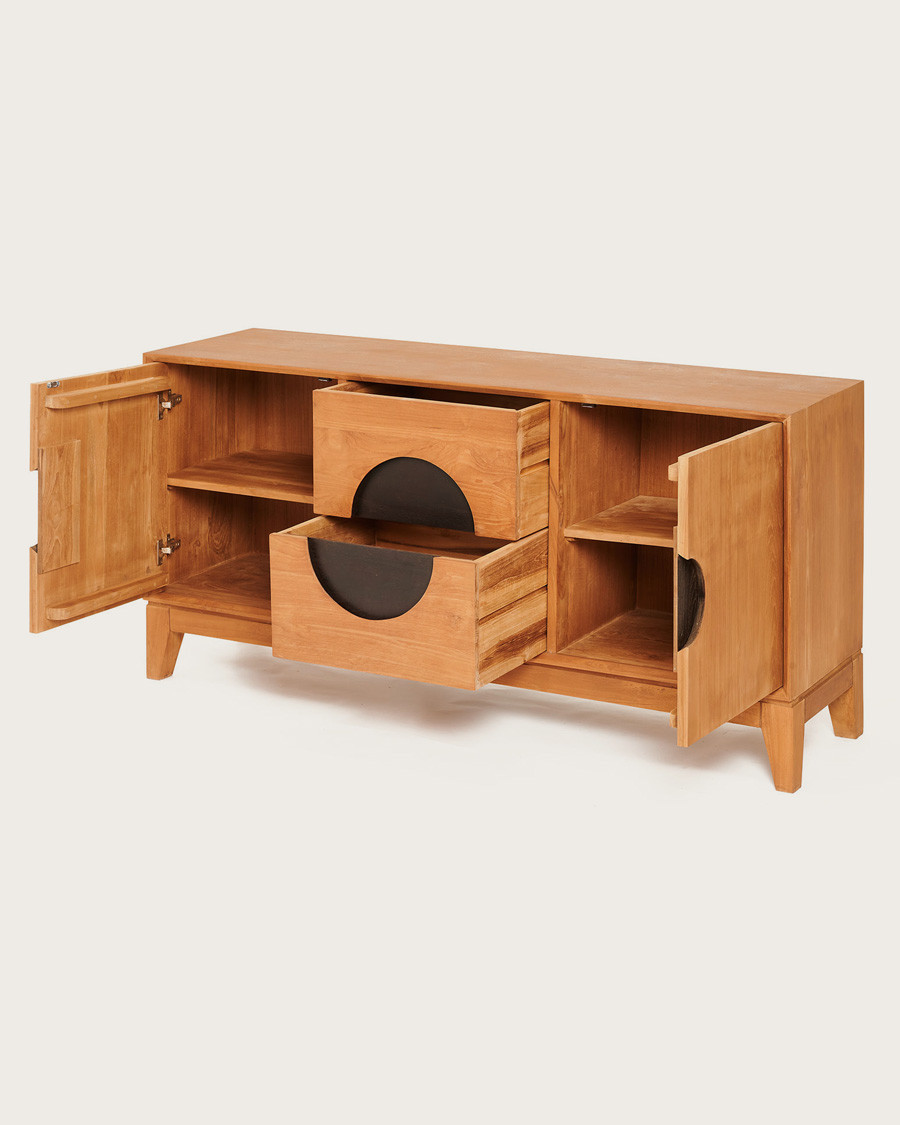 Kyoto - Buffet vintage en teck massif 165 cm