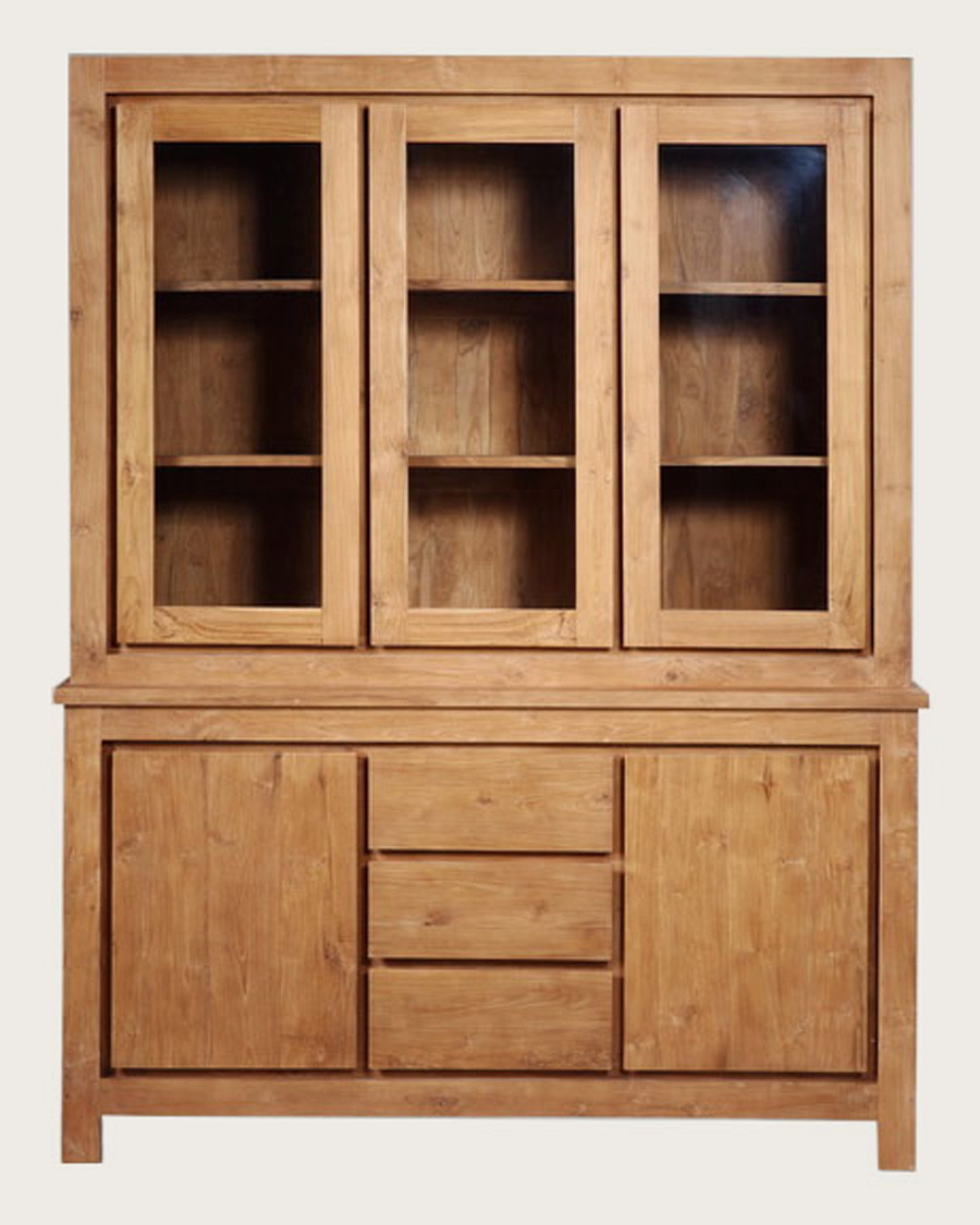 Karna - Bibliothèque 2 corps en teck massif