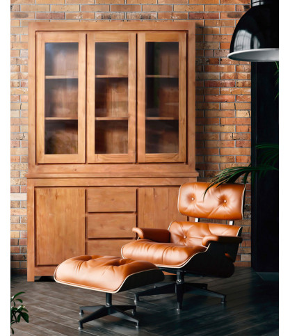 Karna - Bibliothèque 2 corps en teck massif