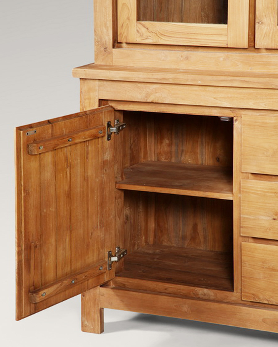 Karna - Bibliothèque 2 corps en teck massif