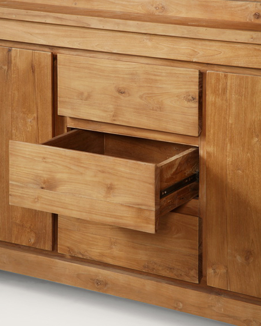 Karna - Bibliothèque 2 corps en teck massif