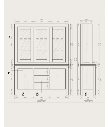 Karna - Bibliothèque 2 corps en teck massif