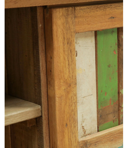 Sumatra - Meuble sous vasque en teck de bateau recyclé