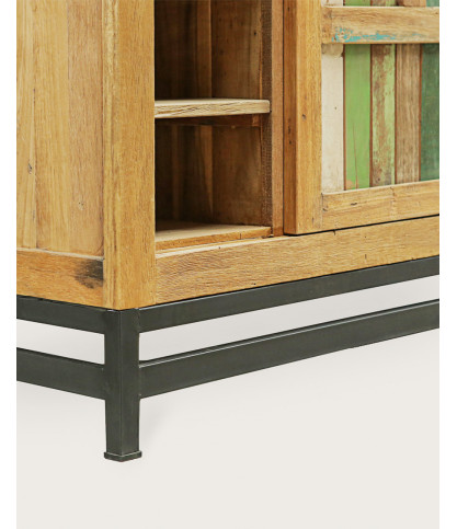 Sumatra - Meuble sous vasque en teck de bateau recyclé