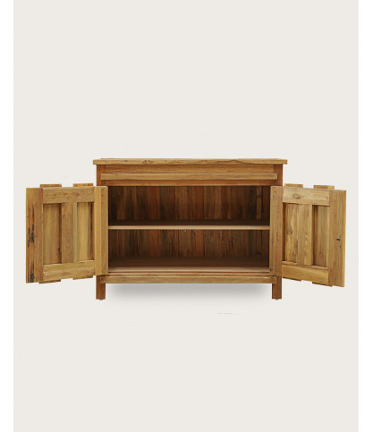 Antik - Meuble sous vasque en teck de bateau recyclé