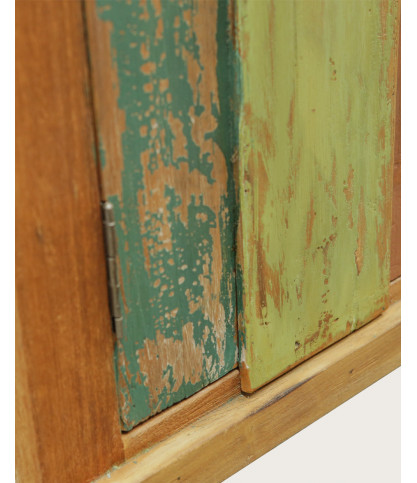 Antik - Meuble sous vasque en teck de bateau recyclé