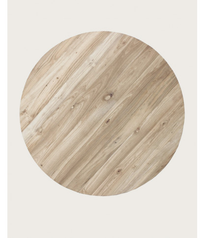 Amelia - Table repas ronde en teck massif D110 cm 4/6 pers.