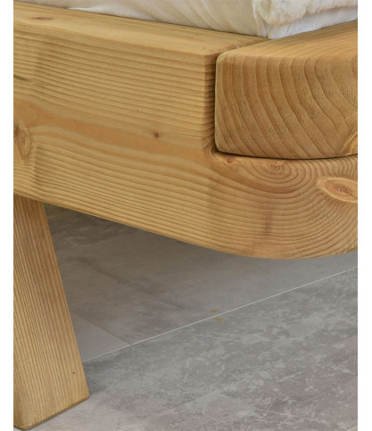 Nalia - Lit poutre en bois massif d'épicéa