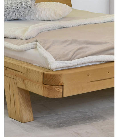 Nalia - Lit poutre en bois massif d'épicéa