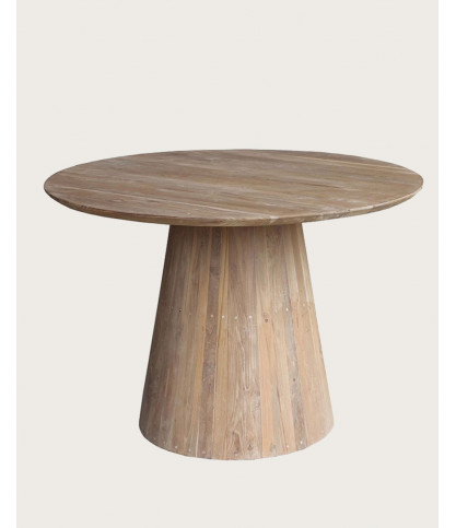 Honolulu - Table repas ronde en teck massif D110 cm 4/6 pers.