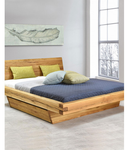 Nash - Lit en pin massif avec tiroir