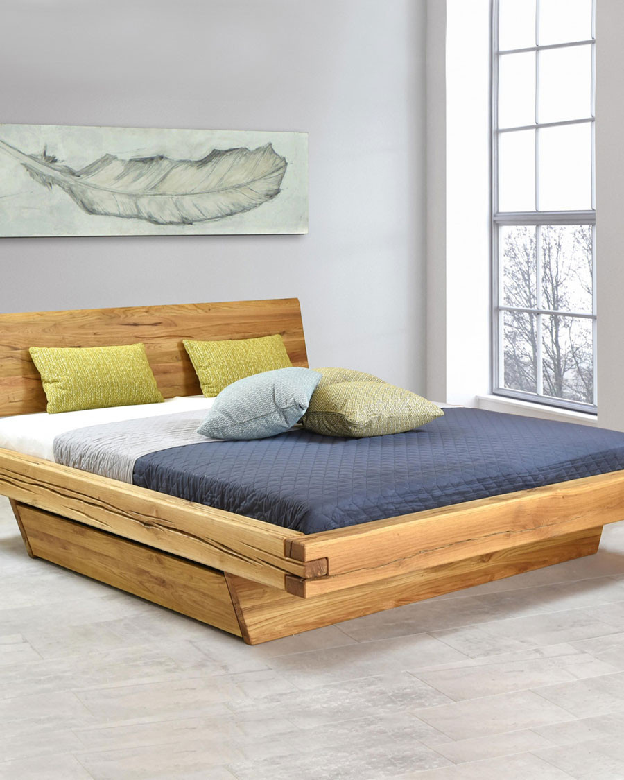 Nash - Lit en pin massif avec tiroir