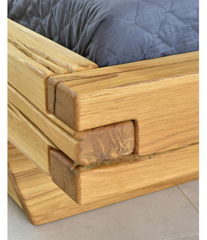 Nash - Lit en pin massif avec tiroir