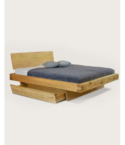 Nash - Lit en pin massif avec tiroir