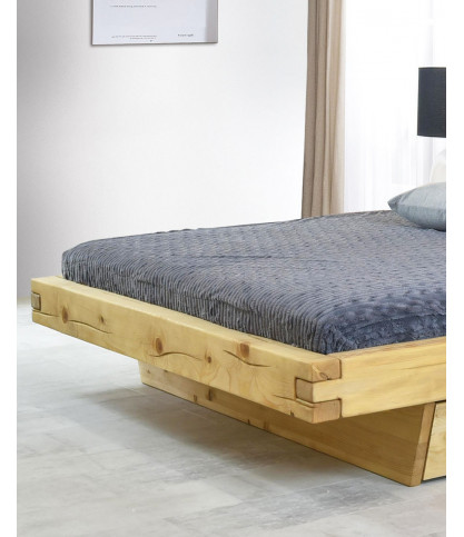 Nash - Lit en pin massif avec tiroir