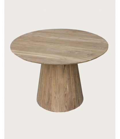 Honolulu - Table repas ronde en teck massif D110 cm 4/6 pers.