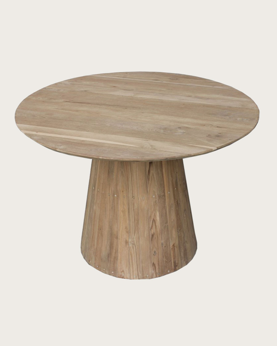 Honolulu - Table repas ronde en teck massif D110 cm 4/6 pers.