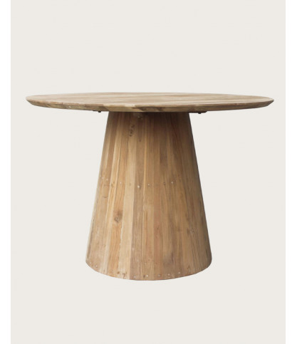 Honolulu - Table repas ronde en teck massif D110 cm 4/6 pers.
