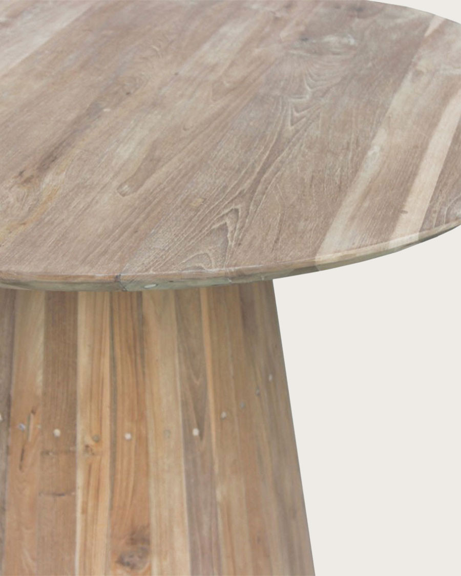Honolulu - Table repas ronde en teck massif D110 cm 4/6 pers.