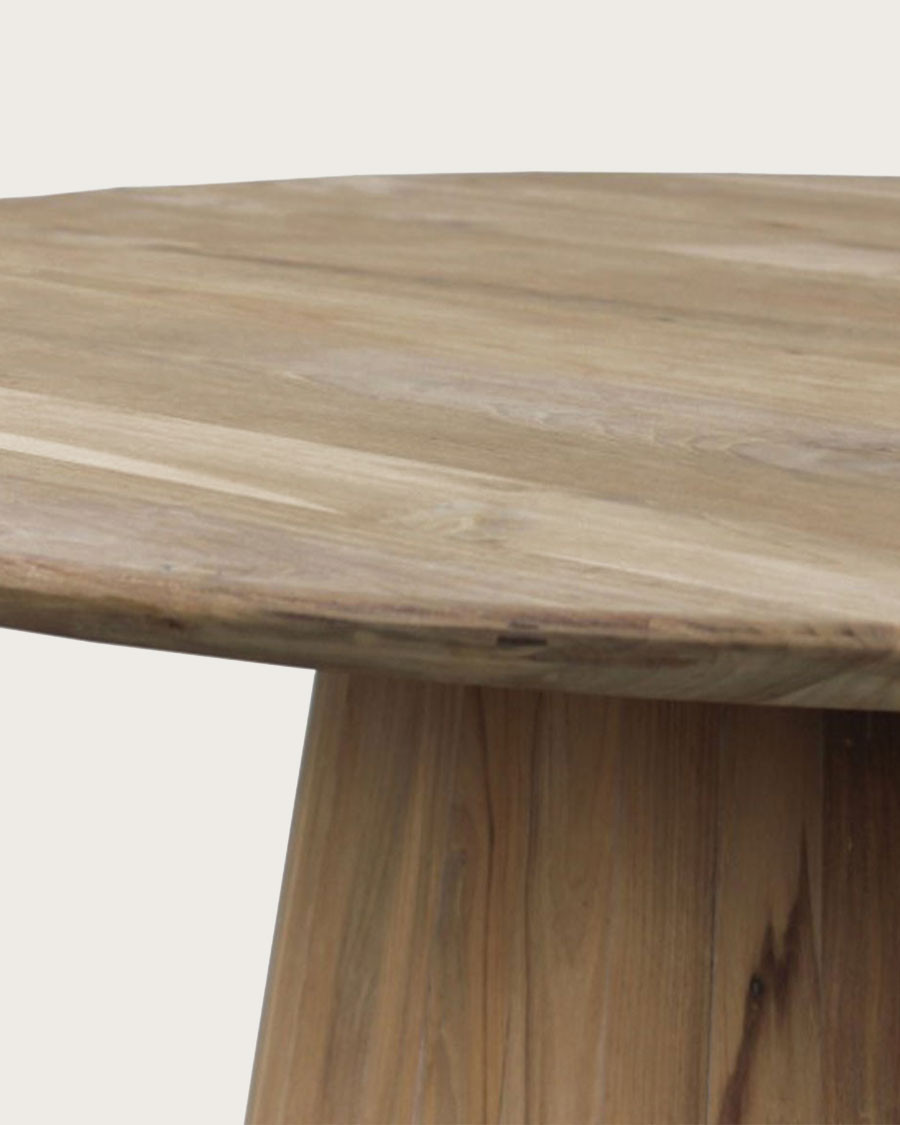 Honolulu - Table repas ronde en teck massif D110 cm 4/6 pers.