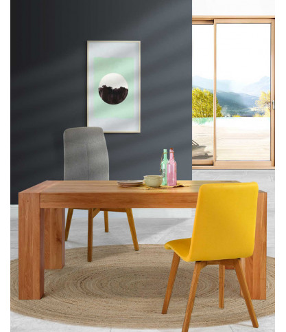 Turban - Table repas en teck massif