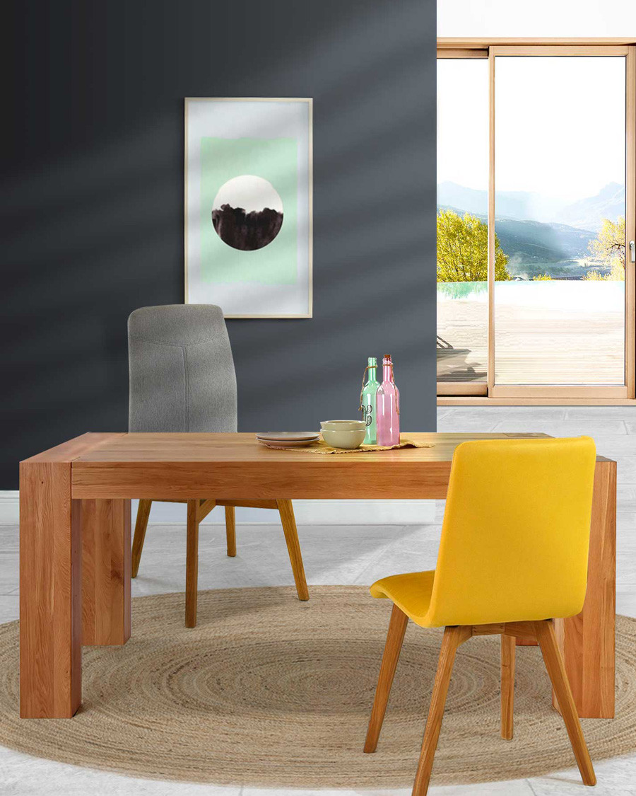 Turban - Table repas en teck massif