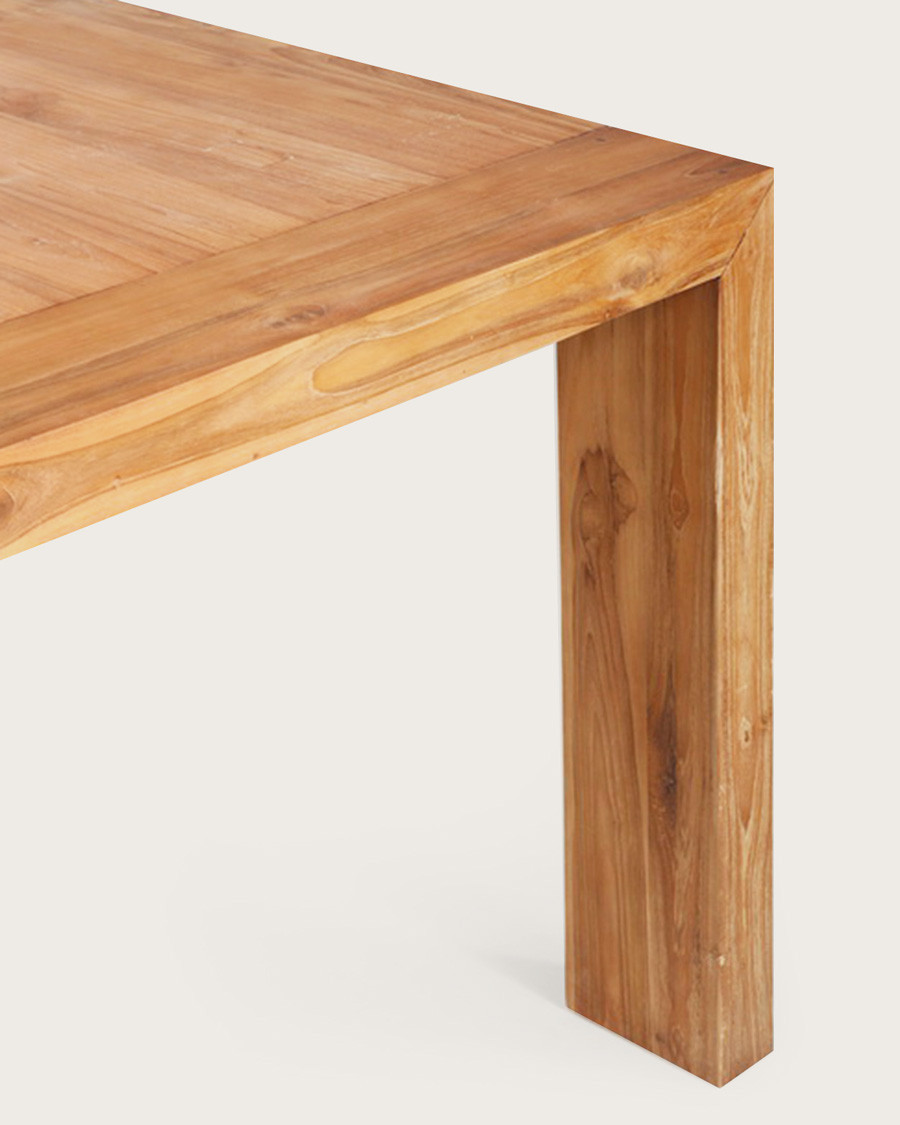 Turban - Table repas en teck massif