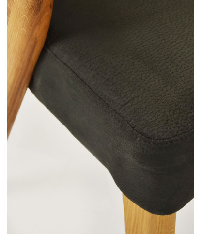 Ice - Chaise scandinave en simili cuir taupe