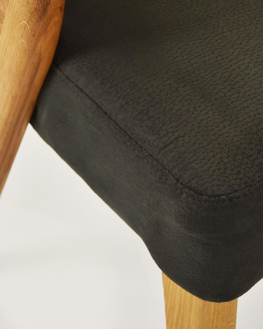 Ice - Chaise scandinave en simili cuir taupe