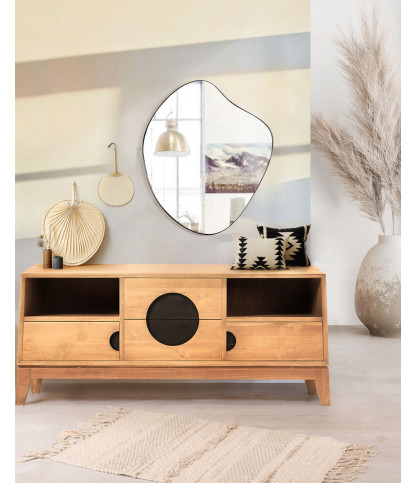 Kyoto - Meuble TV en Teck massif 155 cm