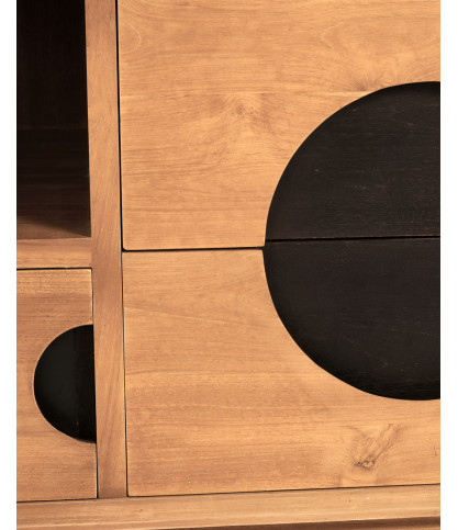 Kyoto - Meuble TV en Teck massif 155 cm