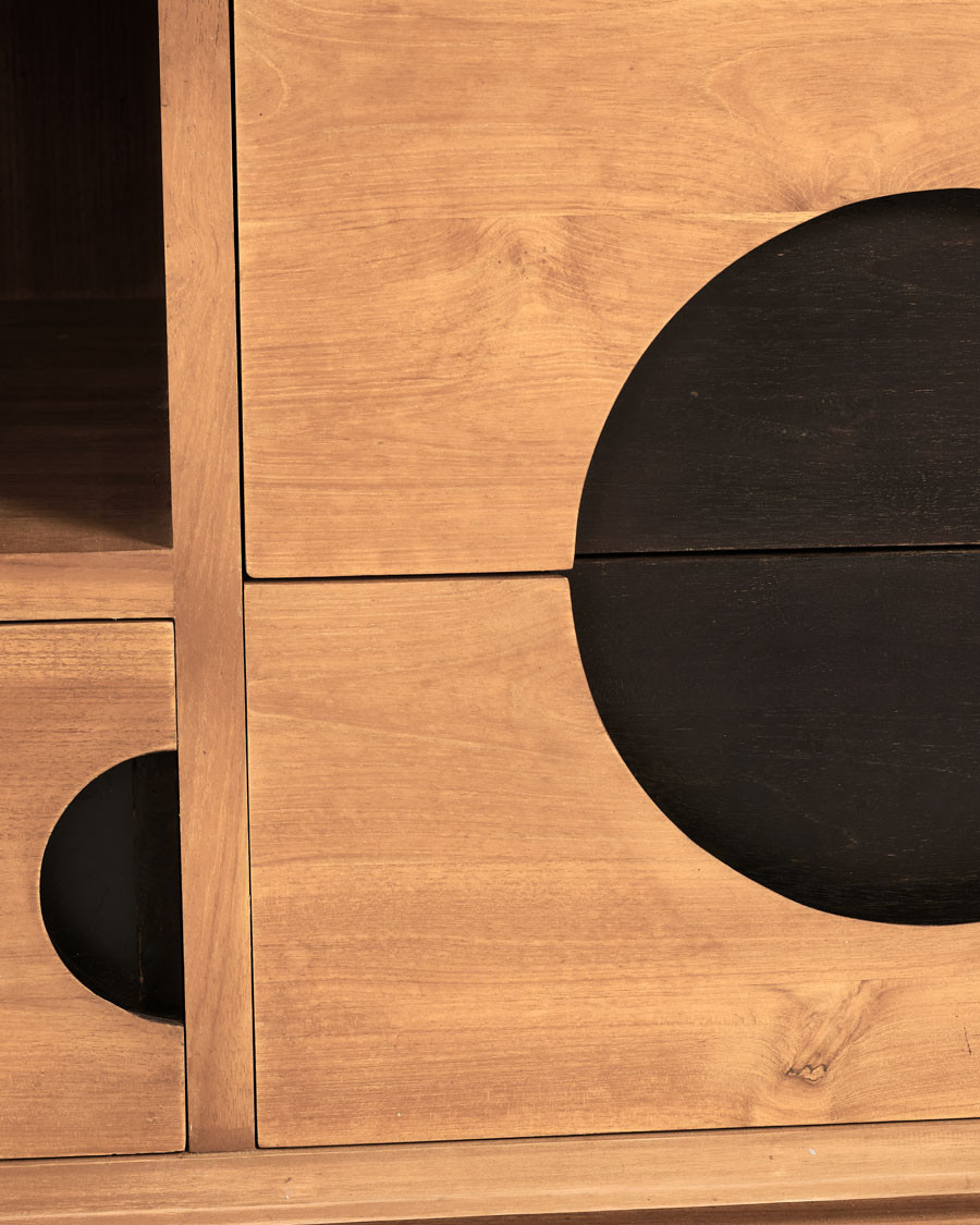 Kyoto - Meuble TV en Teck massif 155 cm